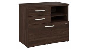 File Cabinets Lateral Bush Furnishings Office Storage Cabinet with Lateral File, Drawers and Shelves - Assembled