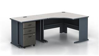 Modular Desks Bush Furnishings Modular Corner Desk with Pedestal