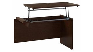 Adjustable Height Desks & Tables Bush Furnishings 42in W x 24in D 3 Position Sit to Stand Return
