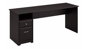 Computer Desks Bush Furnishings 72in W Computer Desk with Drawers