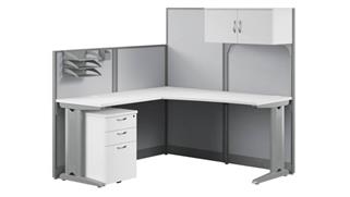Workstations & Cubicles Bush Furnishings L-Workstation with Storage