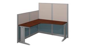 Workstations & Cubicles Bush Furnishings 65in W x 65in D L-Shaped Cubicle Desk