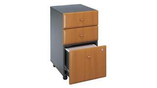 Mobile File Cabinets Bush Furnishings 3 Drawer Mobile File - Fully Assembled