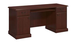 Office Credenzas Bush Furnishings Computer Desk with Storage and Keyboard Tray