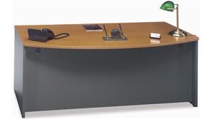 Executive Desks Bush Furnishings 72in W x 36in D Bow Front Desk
