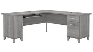 L Shaped Desks Bush Furnishings 72in W L-Shaped Desk with Storage