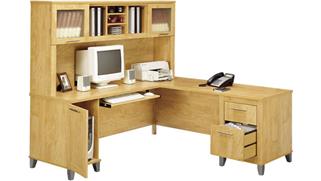 L Shaped Desks Bush Furnishings L Shaped Desk with Hutch