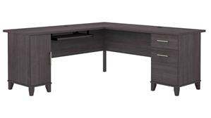 L Shaped Desks Bush Furnishings 72in W L-Shaped Desk with Storage