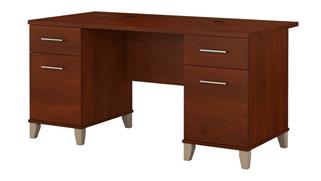 Executive Desks Bush Furnishings 60" Double Pedestal Desk