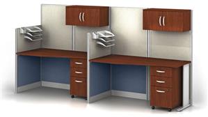 Workstations & Cubicles Bush Furnishings Set of 2 Workstations with Storage