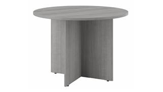 Conference Tables Bush 42in W Round Conference Table with Wood Base