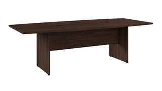 Conference Tables Bush 8ft W x 42in D Boat Shaped Conference Table with Wood Base