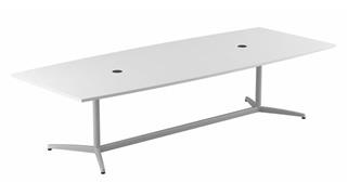 Conference Tables Bush 10ft W x 48in D Boat Shaped Conference Table with Metal Base