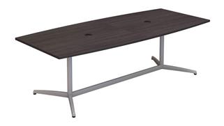 Conference Tables Bush 8ft W x 42in D Boat Shaped Conference Table with Metal Base
