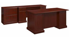 Executive Desks Bush 66in W Managers Desk, Credenza and Lateral File Cabinet