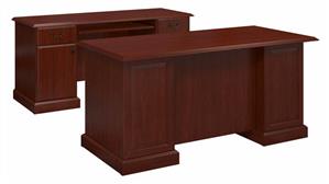 Executive Desks Bush 66in W Managers Desk and Credenza