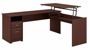 Adjustable Height Desks & Tables Bush 72" W 3 Position L-Shaped Sit to Stand Desk