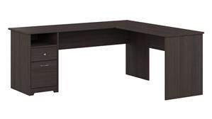 L Shaped Desks Bush 72in W L-Shaped Computer Desk with Drawers