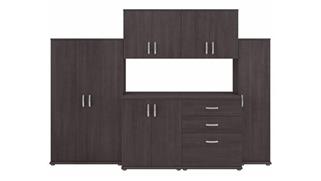 Storage Cabinets Bush 6 Piece Modular Closet Storage Set with Floor and Wall Cabinets