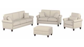Sofas Bush 85in W Sofa, Loveseat, Accent Chair and Ottoman