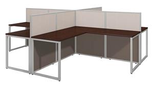 Workstations & Cubicles Bush 60in W 4 Person L-Desk Open Office with 45in H Panels