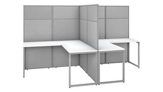 Workstations & Cubicles Bush 60in W 2 Person L-Shaped Cubicle Desk Workstation with 66in H Panels