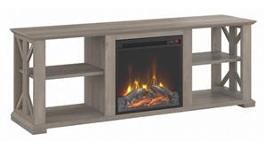 Electric Fireplaces Bush Farmhouse TV Stand for 70" TV with Fireplace Insert