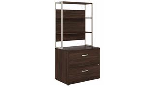 File Cabinets Lateral Bush 2 Drawer Lateral File Cabinet with Shelves