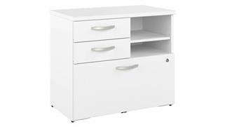 Storage Cabinets Bush Storage Cabinet with Drawers and Shelves - Assembled