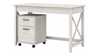 Writing Desks Bush 48" W Writing Desk with 2 Drawer Mobile File Cabinet