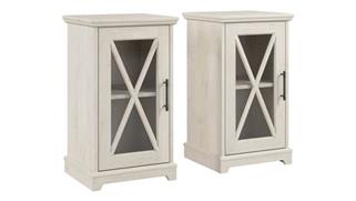 End Tables Bush Small Farmhouse End Table with Storage - Set of 2