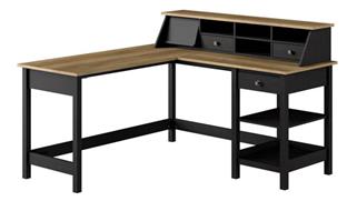 L Shaped Desks Bush 60in W L-Shaped Computer Desk with Desktop Organizer