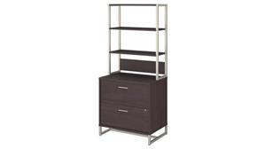File Cabinets Lateral Bush Lateral File Cabinet with Hutch