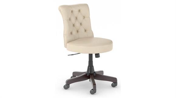 Office Chairs Bush Mid Back Tufted Leather Office Chair