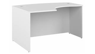 L Shaped Desks Bush 60in W x 43in D  L-Shaped Bow Front Desk Shell