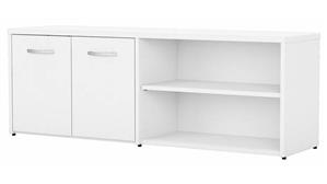 Storage Cabinets Bush Low Storage Cabinet with Doors and Shelves