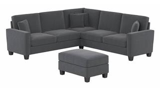 Sectional Sofas Bush 99" W L-Shaped Sectional Couch with Ottoman