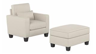 Accent Chairs Bush Accent Chair with Ottoman Set