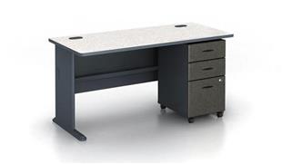 Modular Desks Bush 60in Desk with Pedestal