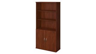 Bookcases Bush 36in W 5 Shelf Bookcase with Doors
