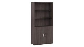 Bookcases Bush Tall 5 Shelf Bookcase with Doors