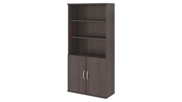 Bookcases Bush 5 Shelf Bookcase with Doors