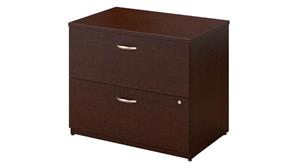 File Cabinets Lateral Bush 36" W 2 Drawer Lateral File - Assembled