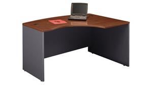 Executive Desks Bush 60in W x 43in D Right Handed L-Bow Desk