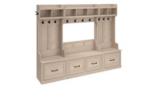 Benches Bush Full Entryway Set with Coat Rack, Hall Trees and Shoe Storage Benches