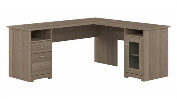 72in W L-Shaped Computer Desk with Storage