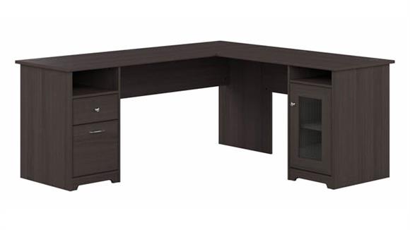 72in W L-Shaped Computer Desk with Storage