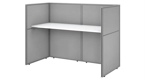 60in W Cubicle Desk Workstation with 45in H Closed Panels