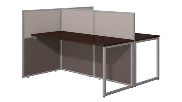 60in W 2 Person Straight Desk Open Office with 45in H Panels