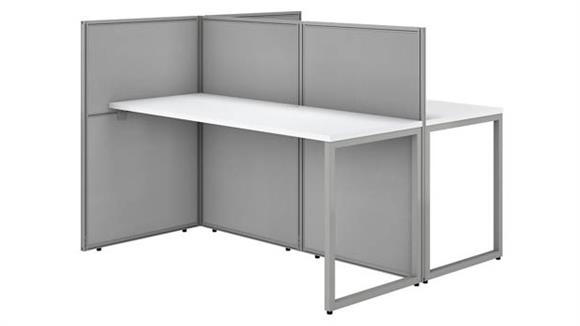 60in W 2 Person Straight Desk Open Office with 45in H Panels